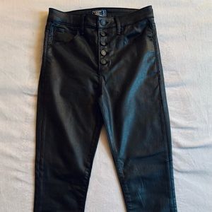 Abercrombie & Fitch High Rise Leather Jean